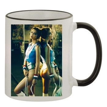 Emily Ratajkowski 11oz Colored Rim & Handle Mug