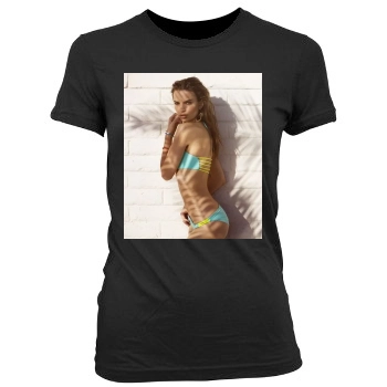 Emily Ratajkowski Women's Junior Cut Crewneck T-Shirt