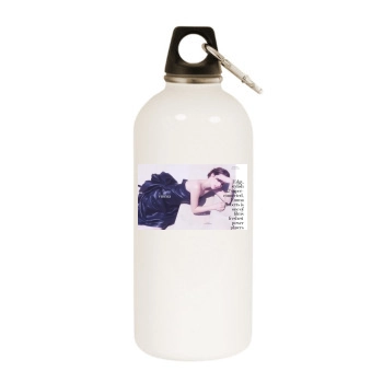 Emma Roberts White Water Bottle With Carabiner