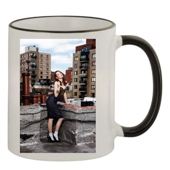 Emma Stone 11oz Colored Rim & Handle Mug