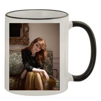 Emma Stone 11oz Colored Rim & Handle Mug