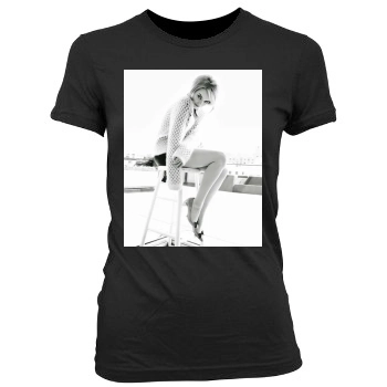 Emma Stone Women's Junior Cut Crewneck T-Shirt