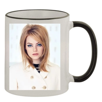 Emma Stone 11oz Colored Rim & Handle Mug