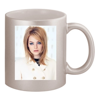 Emma Stone 11oz Metallic Silver Mug