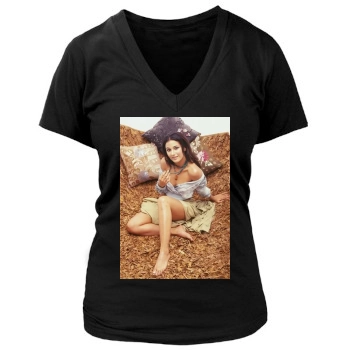 Emmanuelle Chriqui Women's Deep V-Neck TShirt