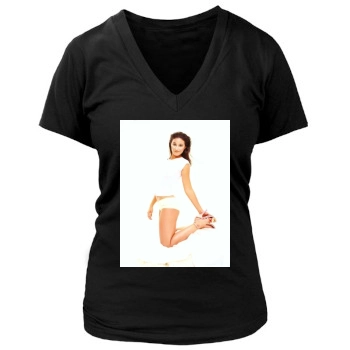 Emmanuelle Chriqui Women's Deep V-Neck TShirt