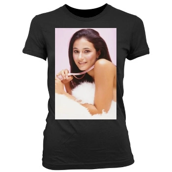 Emmanuelle Chriqui Women's Junior Cut Crewneck T-Shirt