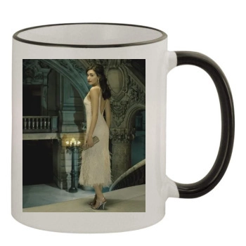 Emmy Rossum 11oz Colored Rim & Handle Mug