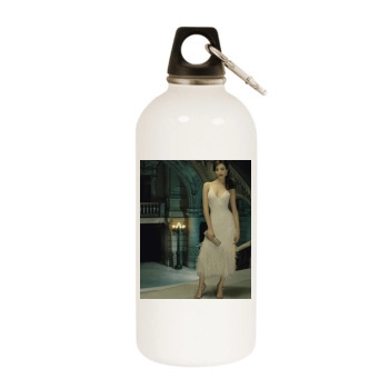 Emmy Rossum White Water Bottle With Carabiner