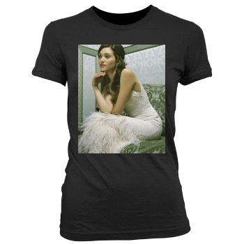 Emmy Rossum Women's Junior Cut Crewneck T-Shirt