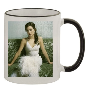 Emmy Rossum 11oz Colored Rim & Handle Mug