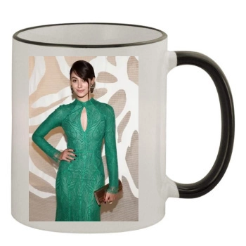 Emmy Rossum 11oz Colored Rim & Handle Mug