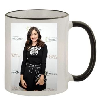 Emmy Rossum 11oz Colored Rim & Handle Mug