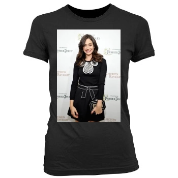 Emmy Rossum Women's Junior Cut Crewneck T-Shirt