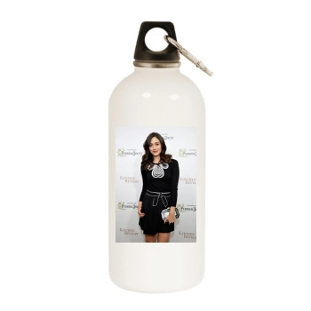 Emmy Rossum White Water Bottle With Carabiner