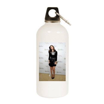 Emmy Rossum White Water Bottle With Carabiner