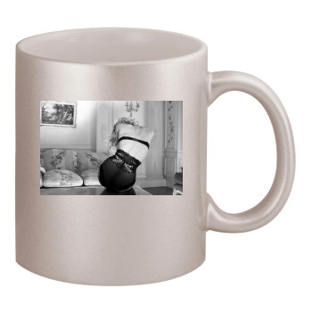 Eva Herzigova 11oz Metallic Silver Mug