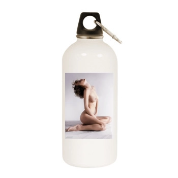 Eva Herzigova White Water Bottle With Carabiner