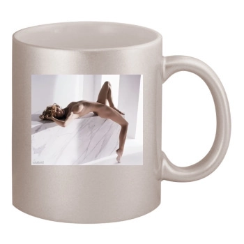 Eva Herzigova 11oz Metallic Silver Mug