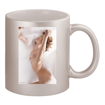 Eva Herzigova 11oz Metallic Silver Mug