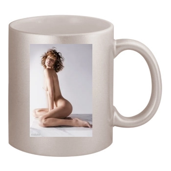 Eva Herzigova 11oz Metallic Silver Mug