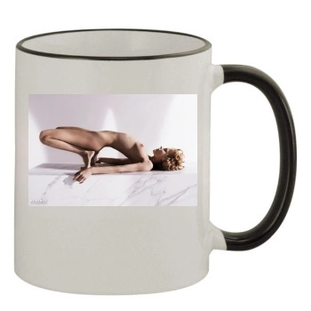 Eva Herzigova 11oz Colored Rim & Handle Mug