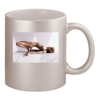 Eva Herzigova 11oz Metallic Silver Mug