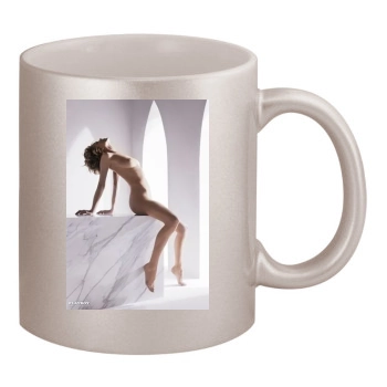 Eva Herzigova 11oz Metallic Silver Mug