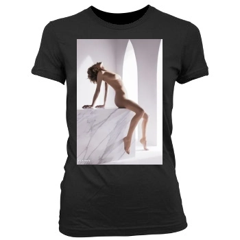 Eva Herzigova Women's Junior Cut Crewneck T-Shirt