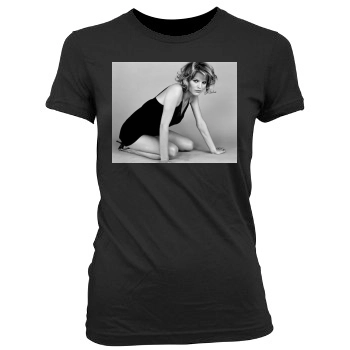 Eva Herzigova Women's Junior Cut Crewneck T-Shirt