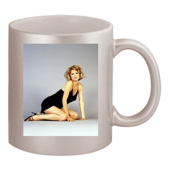 Eva Herzigova 11oz Metallic Silver Mug