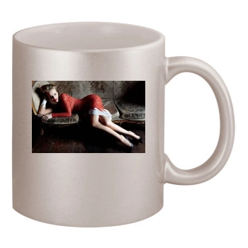 Eva Herzigova 11oz Metallic Silver Mug