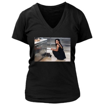 Eva Longoria Women's Deep V-Neck TShirt