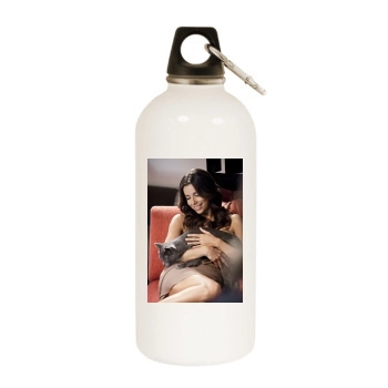 Eva Longoria White Water Bottle With Carabiner