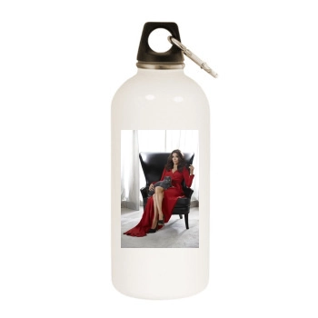 Eva Longoria White Water Bottle With Carabiner