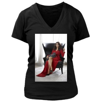 Eva Longoria Women's Deep V-Neck TShirt