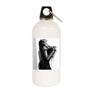 Eva Mendes White Water Bottle With Carabiner