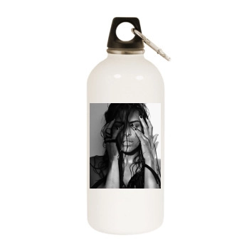 Eva Mendes White Water Bottle With Carabiner