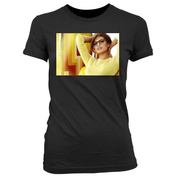 Eva Mendes Women's Junior Cut Crewneck T-Shirt