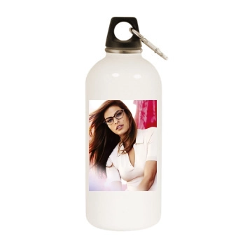 Eva Mendes White Water Bottle With Carabiner