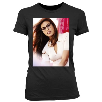 Eva Mendes Women's Junior Cut Crewneck T-Shirt