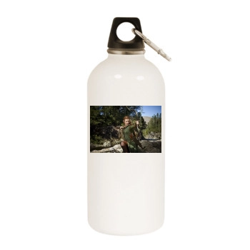 Evangeline Lilly White Water Bottle With Carabiner