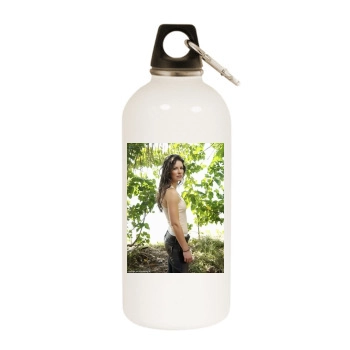 Evangeline Lilly White Water Bottle With Carabiner