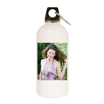 Evangeline Lilly White Water Bottle With Carabiner