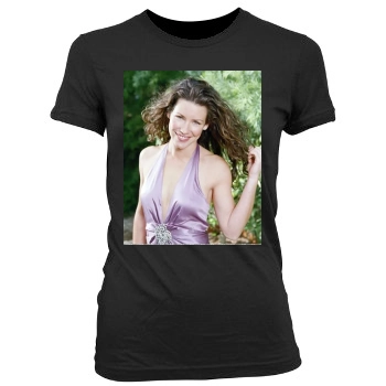 Evangeline Lilly Women's Junior Cut Crewneck T-Shirt