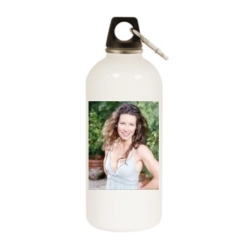 Evangeline Lilly White Water Bottle With Carabiner