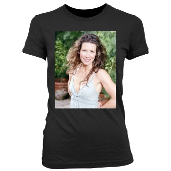 Evangeline Lilly Women's Junior Cut Crewneck T-Shirt