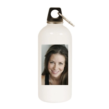 Evangeline Lilly White Water Bottle With Carabiner