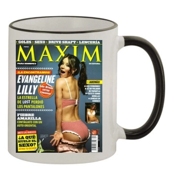 Evangeline Lilly 11oz Colored Rim & Handle Mug