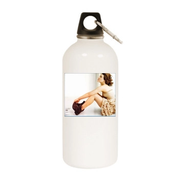 Evangeline Lilly White Water Bottle With Carabiner